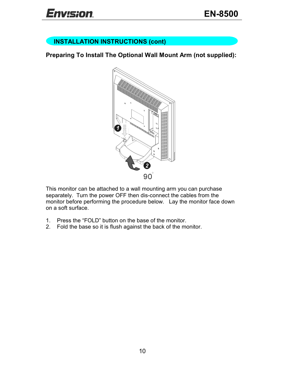 En-8500 | Envision Peripherals EN-8500 User Manual | Page 11 / 32