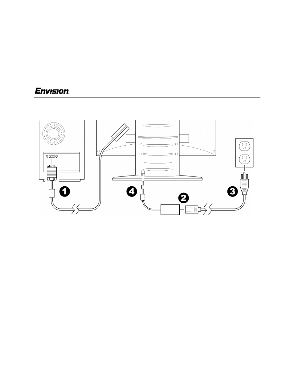 Before you operate the monitor, En-7100e, Connecting the wires using the power cord supplied | Envision Peripherals EN-7100e User Manual | Page 6 / 20