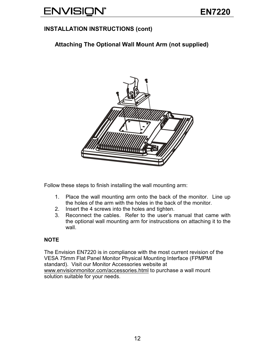 En7220 | Envision Peripherals EN7220 User Manual | Page 13 / 25