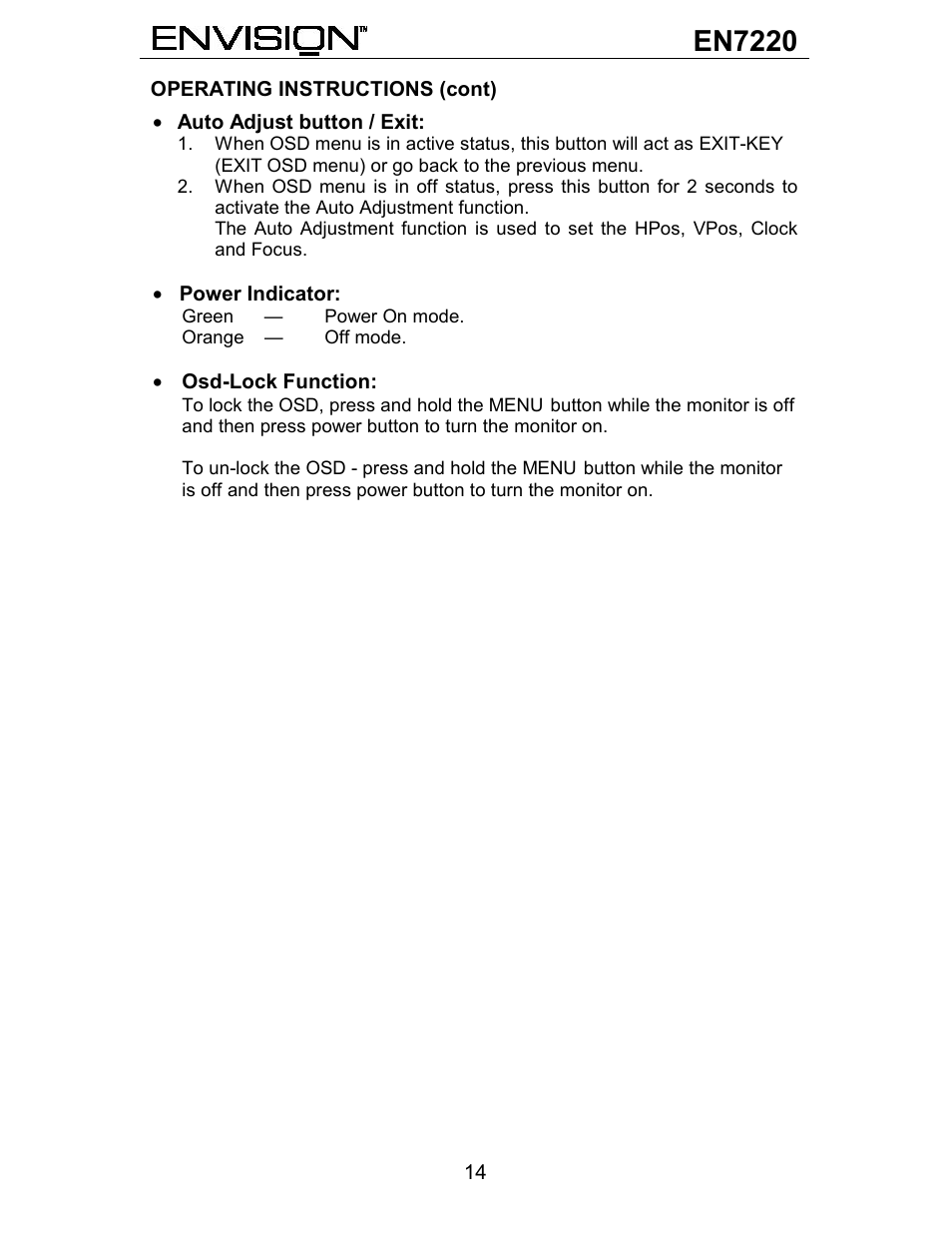 En7220 | Envision Peripherals EN7220 User Manual | Page 15 / 25