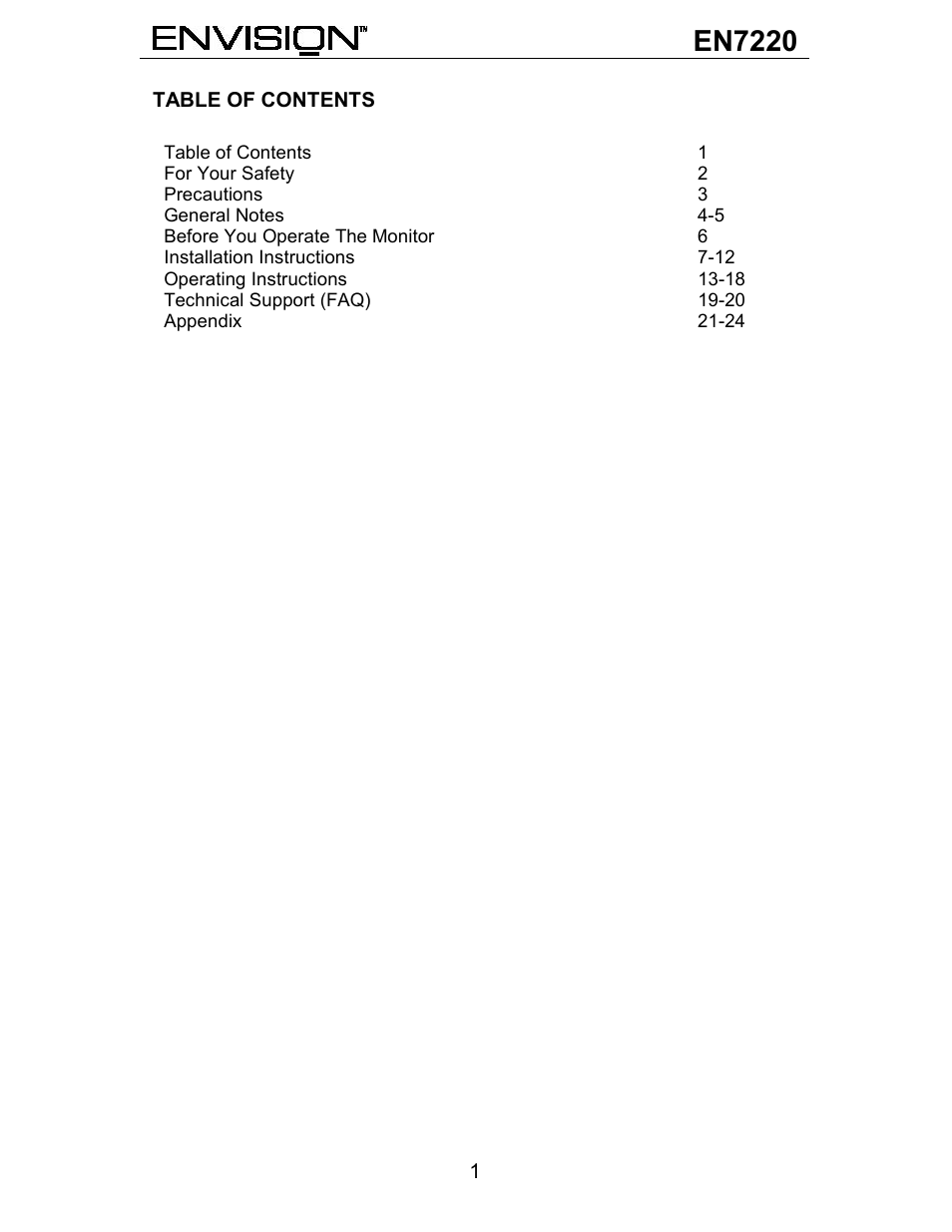 En7220 | Envision Peripherals EN7220 User Manual | Page 2 / 25