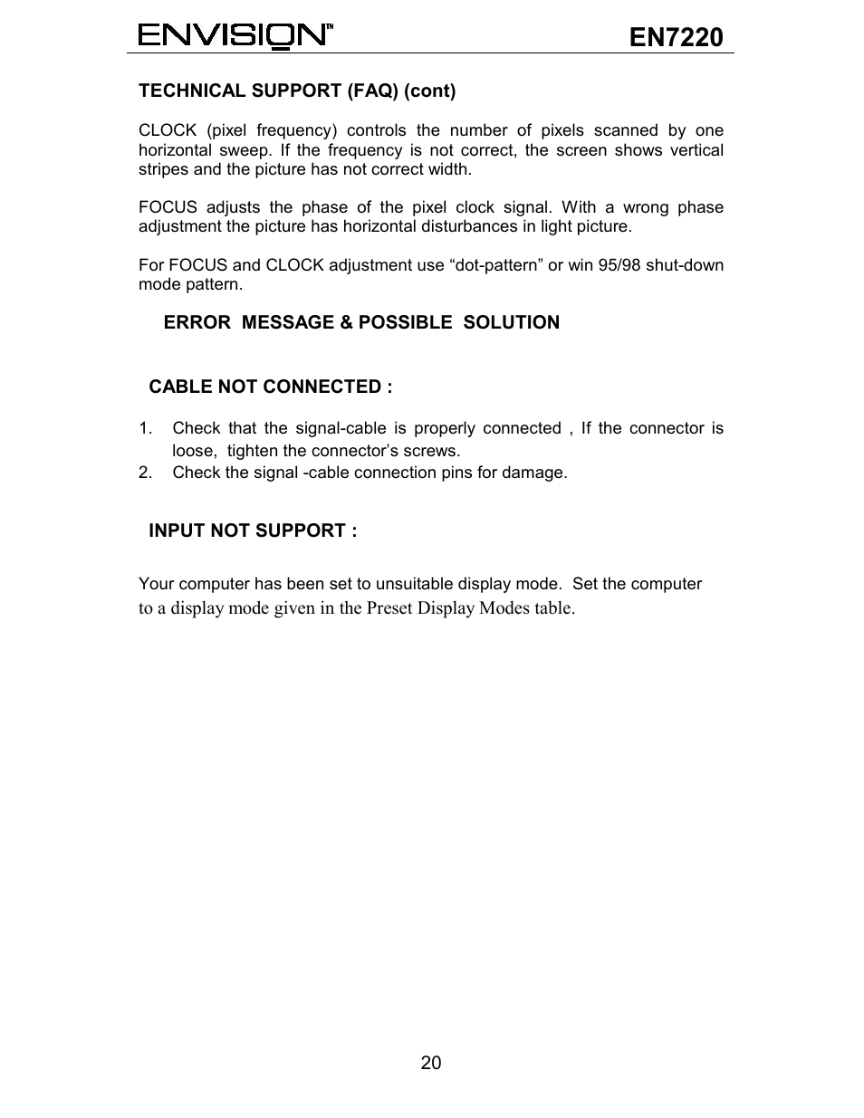 En7220 | Envision Peripherals EN7220 User Manual | Page 21 / 25