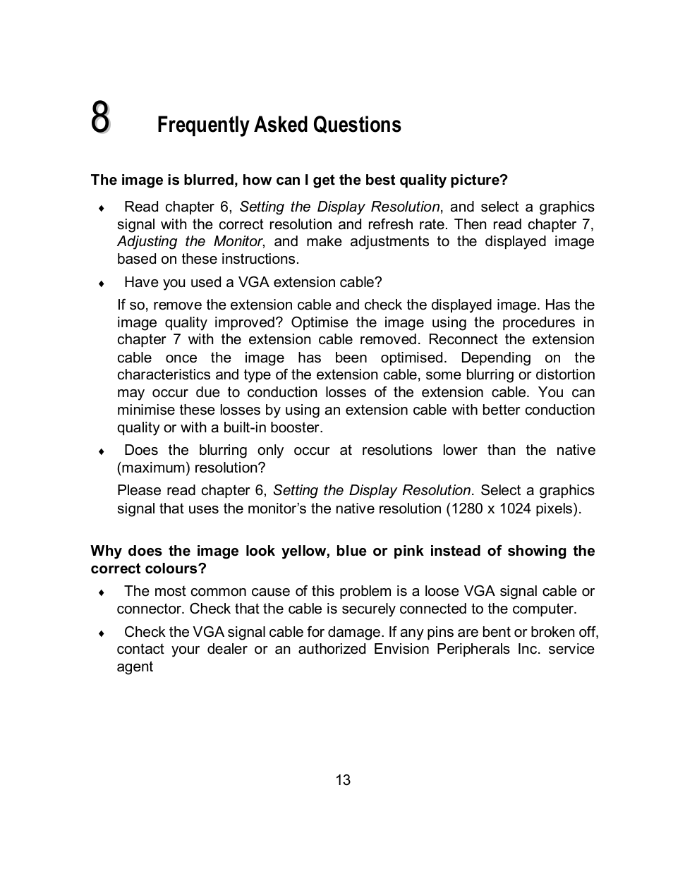 Frequently asked questions | Envision Peripherals EN7410e User Manual | Page 21 / 25