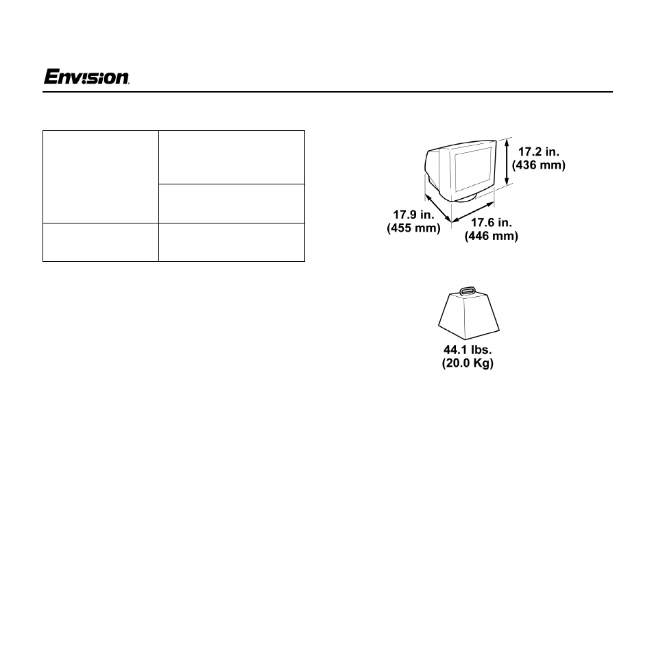 Appendix, En-985e, Specifications (continued) | Envision Peripherals EN-985e User Manual | Page 13 / 15