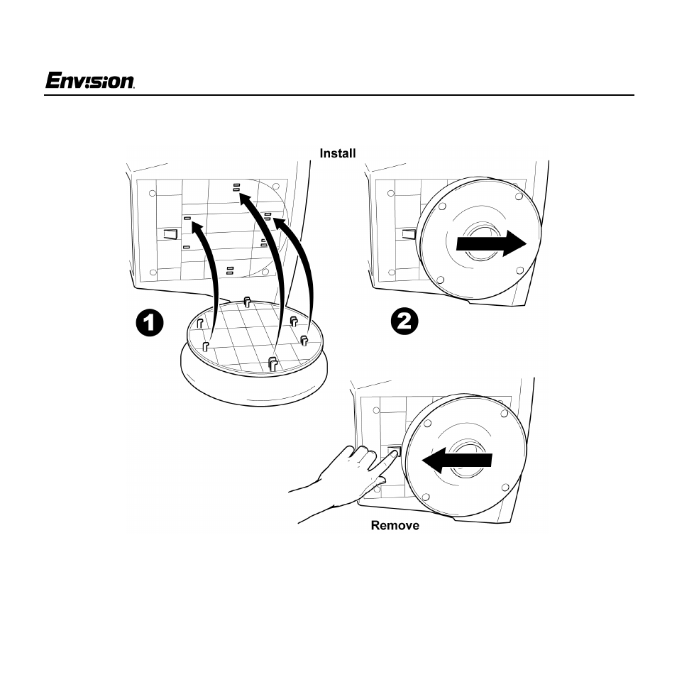 Before you operate the monitor, En-985e, Installing & removing the base | Envision Peripherals EN-985e User Manual | Page 5 / 15