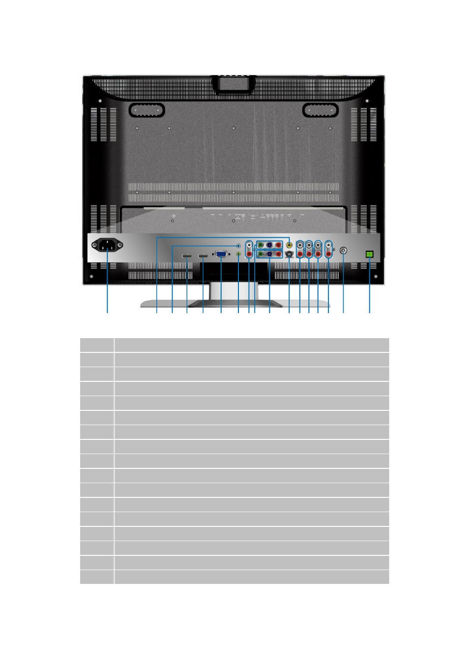 Back panel buttons | Envision Peripherals L37W698 User Manual | Page 12 / 32