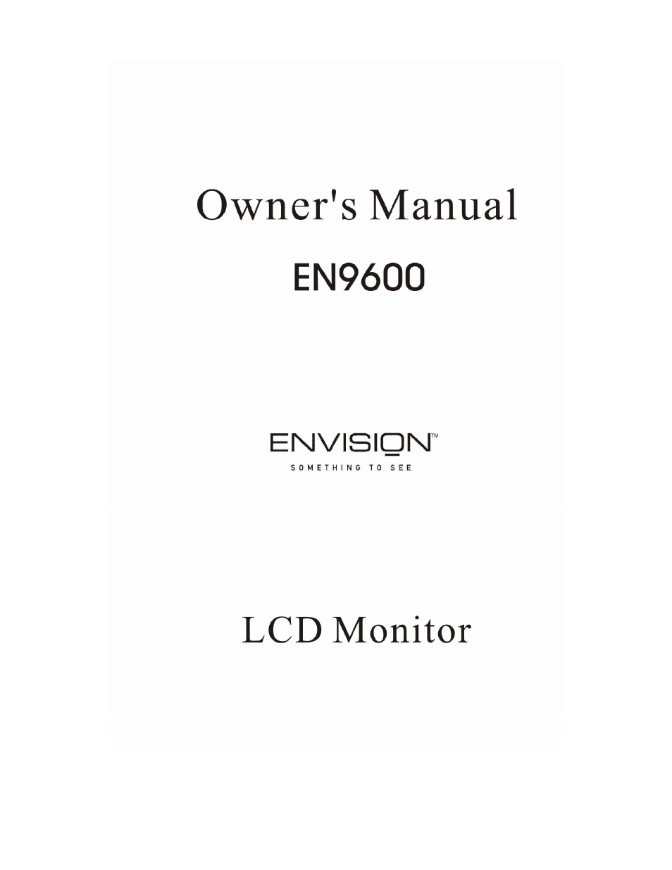 Envision Peripherals EN9600 User Manual | 20 pages