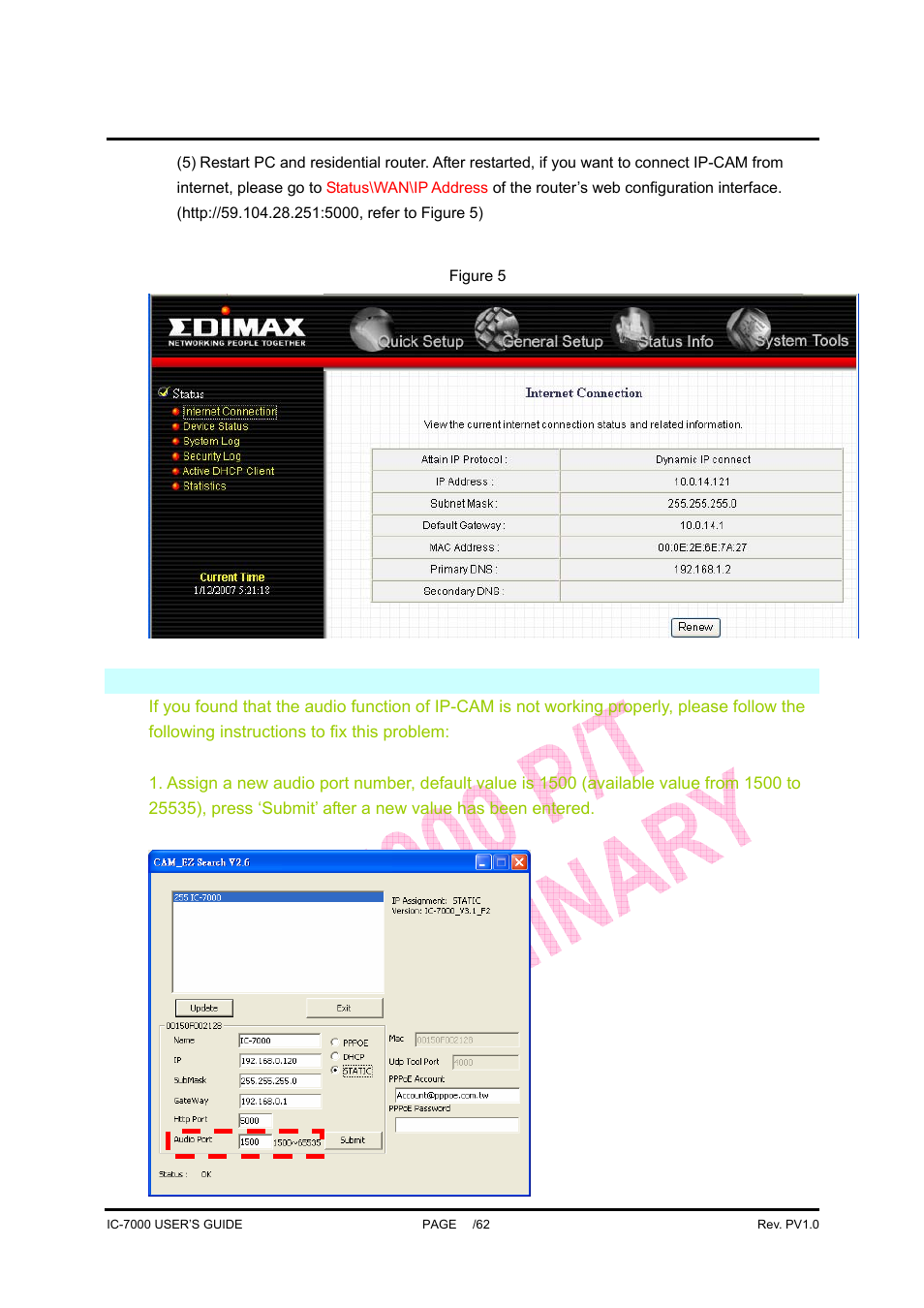 Ic-7000 cam user’s guide | Edimax Technology Pan/Tilt IP Surveillance Camera IC-7000 User Manual | Page 27 / 62