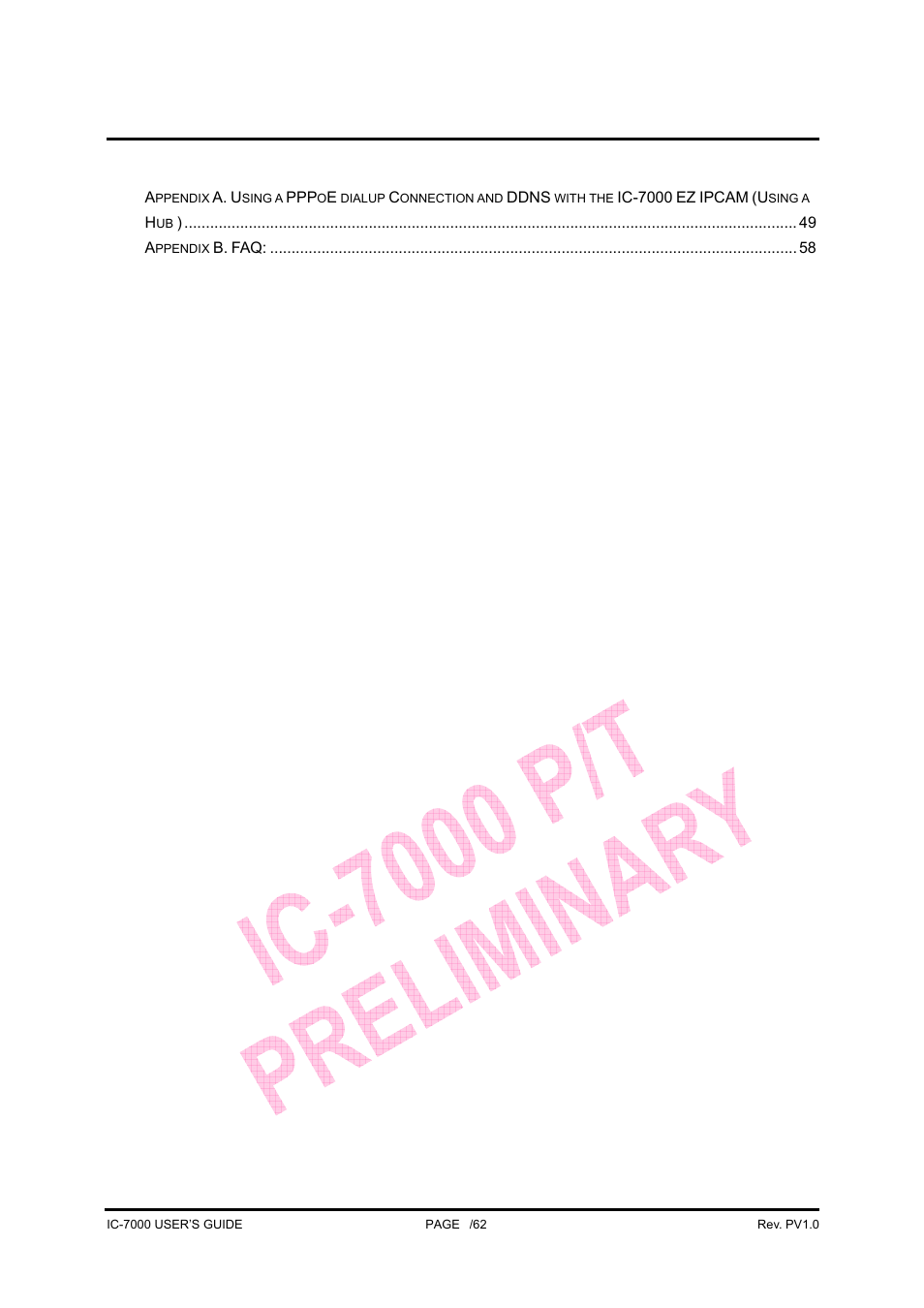 Ic-7000 cam user’s guide | Edimax Technology Pan/Tilt IP Surveillance Camera IC-7000 User Manual | Page 3 / 62