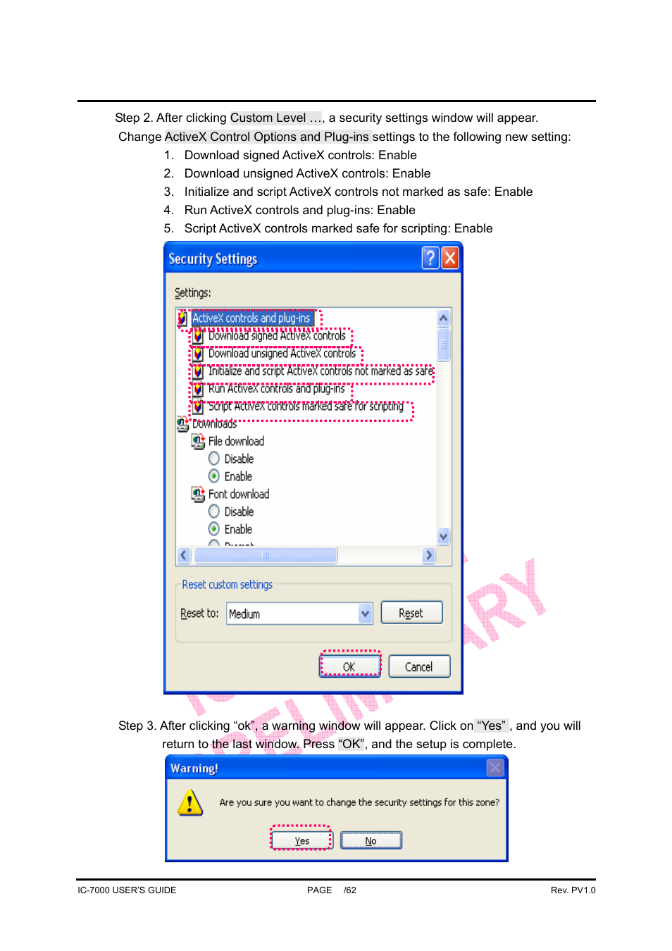 Ic-7000 cam user’s guide | Edimax Technology Pan/Tilt IP Surveillance Camera IC-7000 User Manual | Page 31 / 62