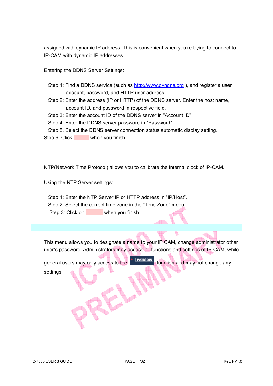 Ic-7000 cam user’s guide | Edimax Technology Pan/Tilt IP Surveillance Camera IC-7000 User Manual | Page 44 / 62