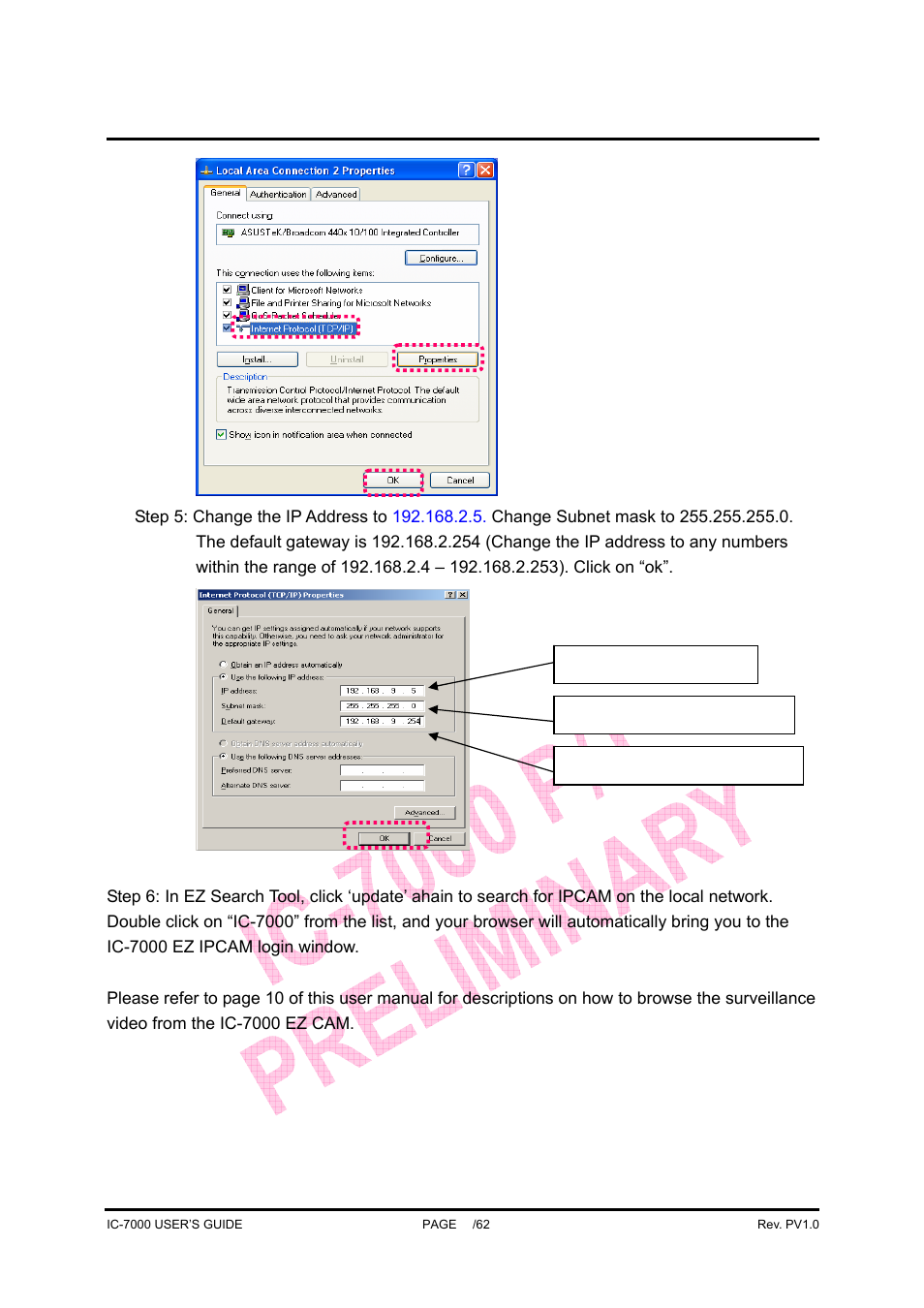 Ic-7000 cam user’s guide | Edimax Technology Pan/Tilt IP Surveillance Camera IC-7000 User Manual | Page 54 / 62