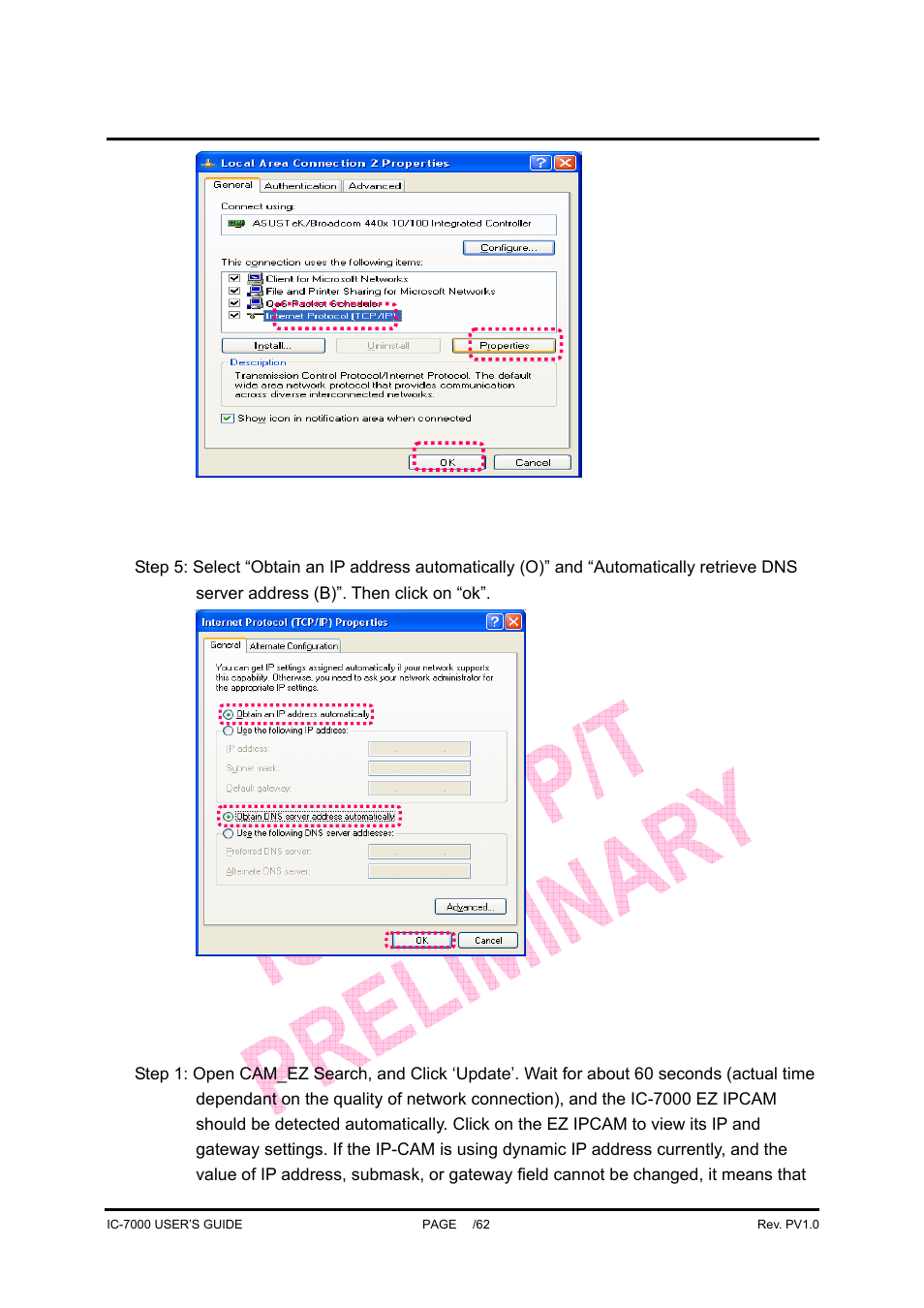 Ic-7000 cam user’s guide | Edimax Technology Pan/Tilt IP Surveillance Camera IC-7000 User Manual | Page 57 / 62