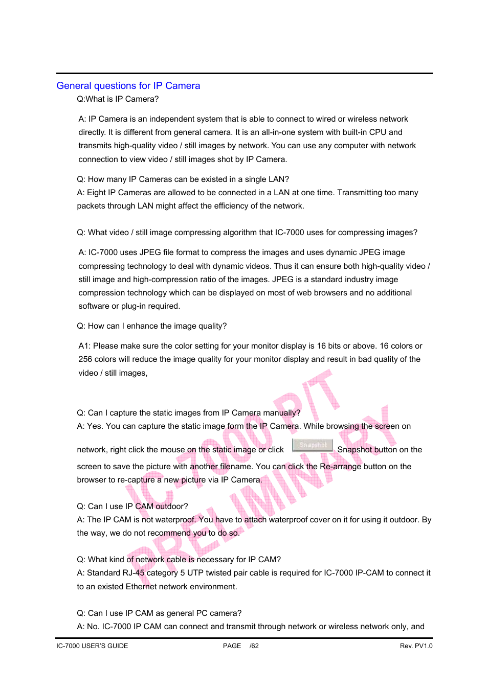 Ic-7000 cam user’s guide | Edimax Technology Pan/Tilt IP Surveillance Camera IC-7000 User Manual | Page 59 / 62