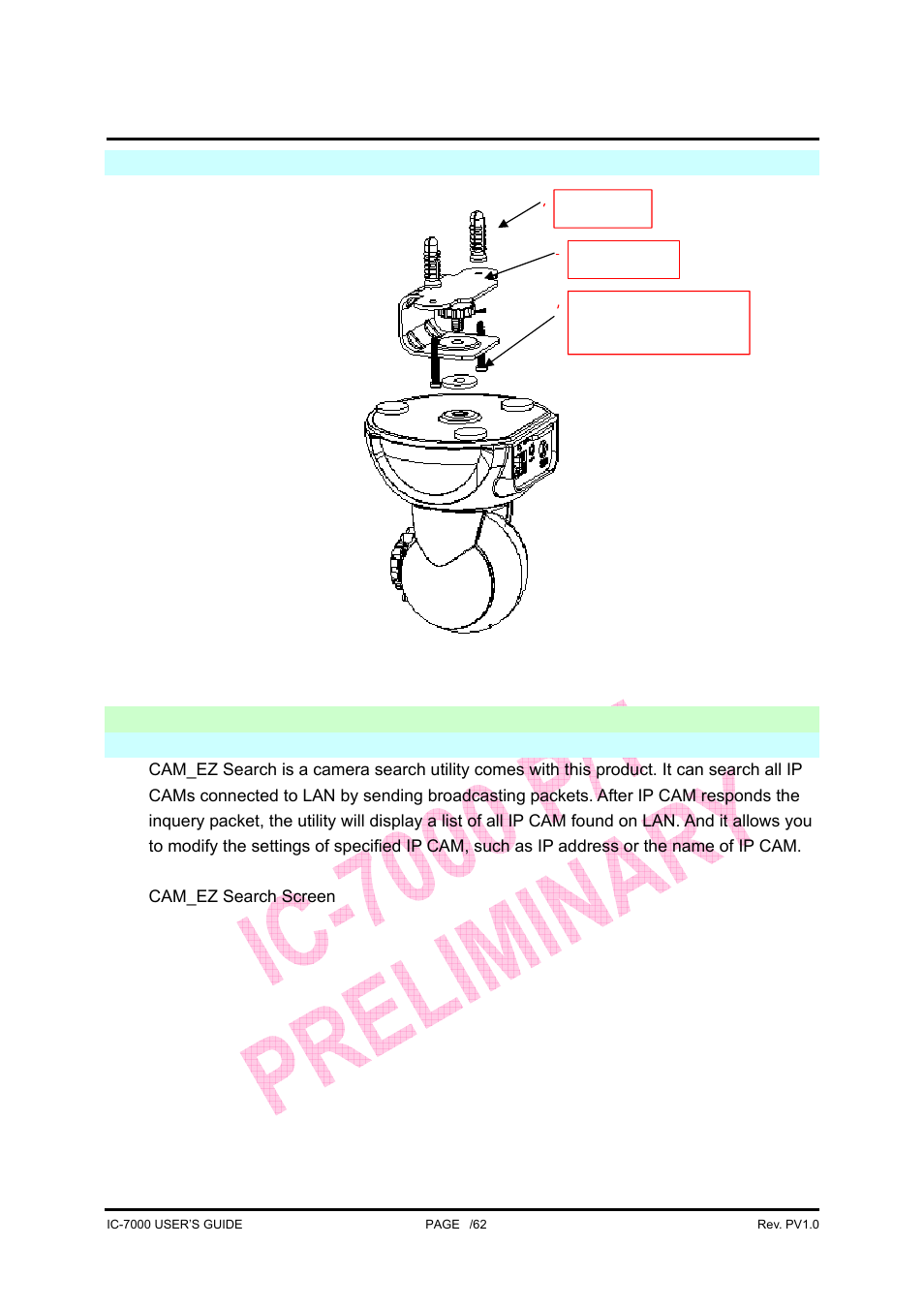 Ic-7000 cam user’s guide | Edimax Technology Pan/Tilt IP Surveillance Camera IC-7000 User Manual | Page 9 / 62