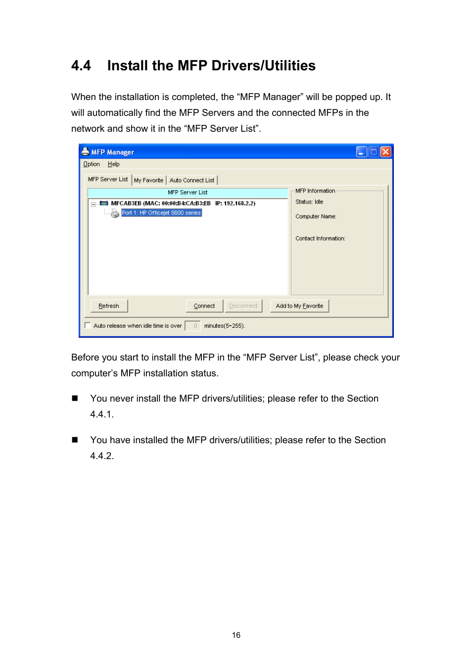 4 install the mfp drivers/utilities | Edimax Technology EDIMAX FAST ETHERNET MFP SERVER VERSION: 2.0 User Manual | Page 22 / 118