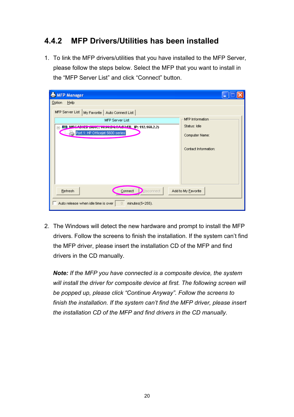 2 mfp drivers/utilities has been installed | Edimax Technology EDIMAX FAST ETHERNET MFP SERVER VERSION: 2.0 User Manual | Page 26 / 118