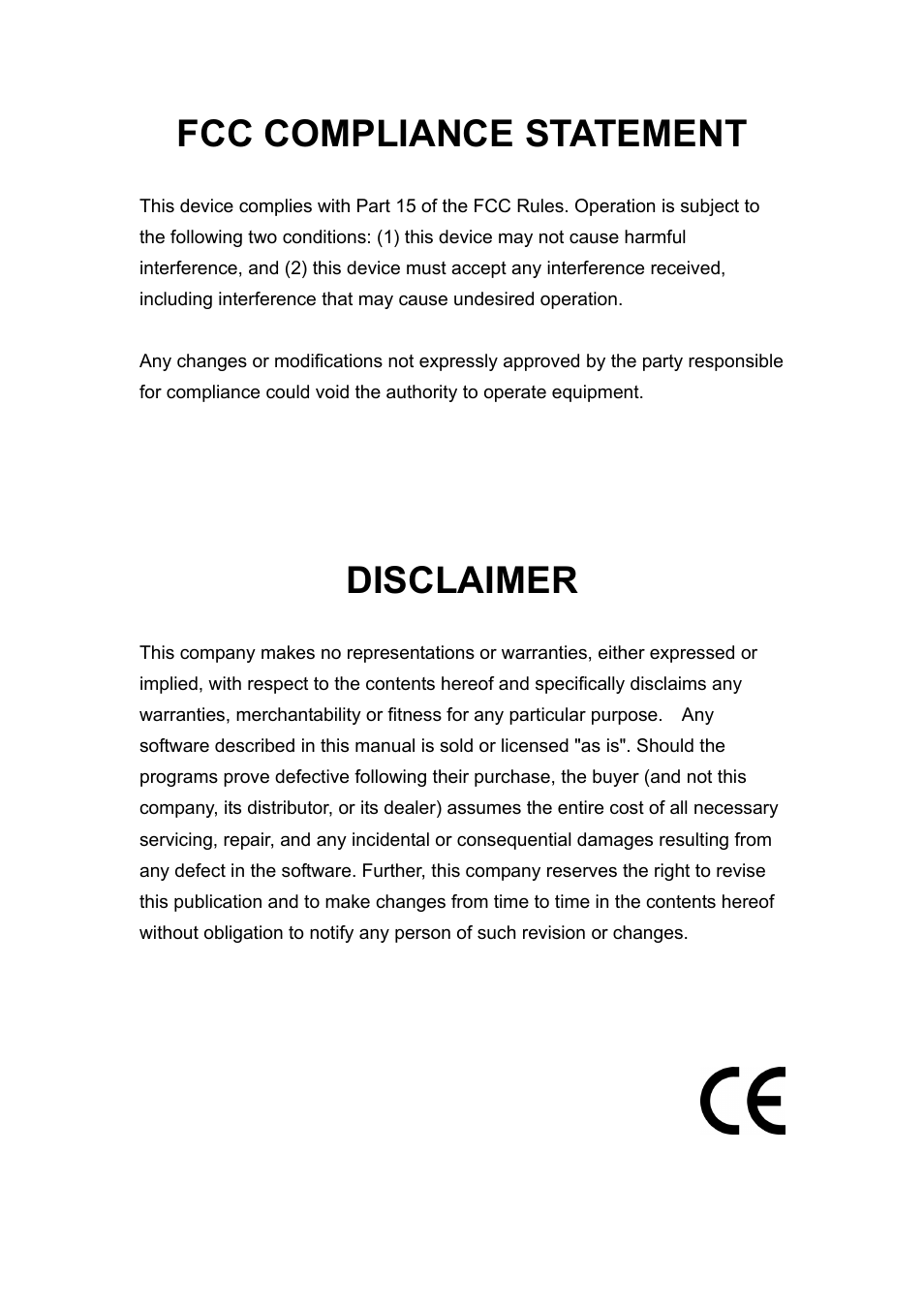 Fcc compliance statement, Disclaimer | Edimax Technology EDIMAX FAST ETHERNET MFP SERVER VERSION: 2.0 User Manual | Page 3 / 118