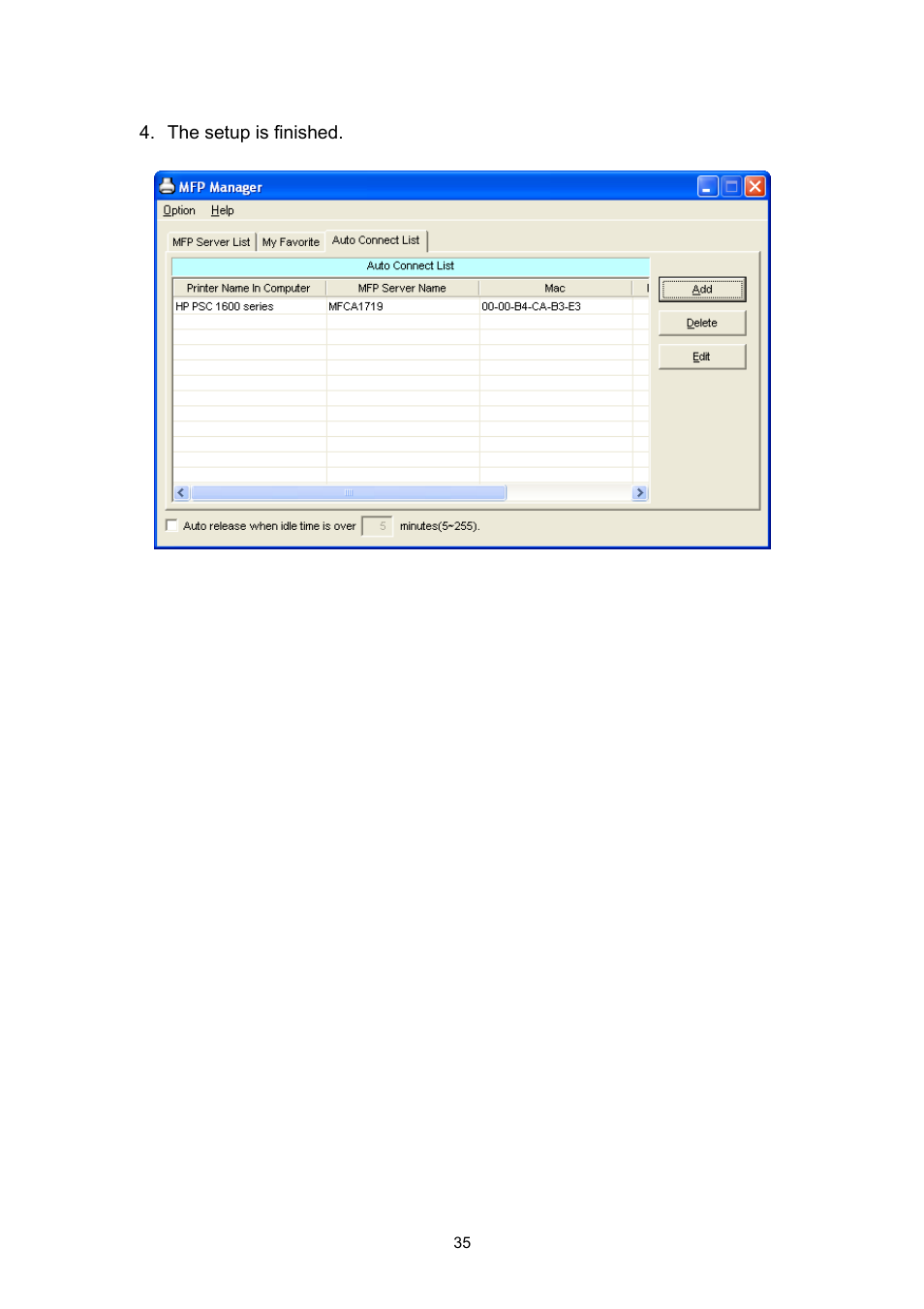 Edimax Technology EDIMAX FAST ETHERNET MFP SERVER VERSION: 2.0 User Manual | Page 41 / 118