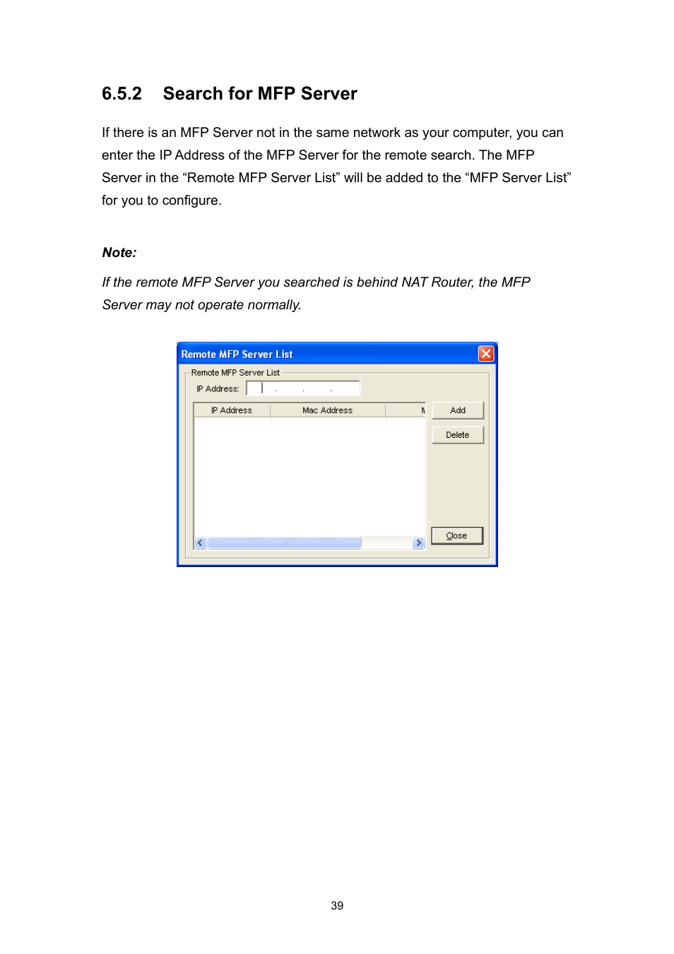 2 search for mfp server | Edimax Technology EDIMAX FAST ETHERNET MFP SERVER VERSION: 2.0 User Manual | Page 45 / 118
