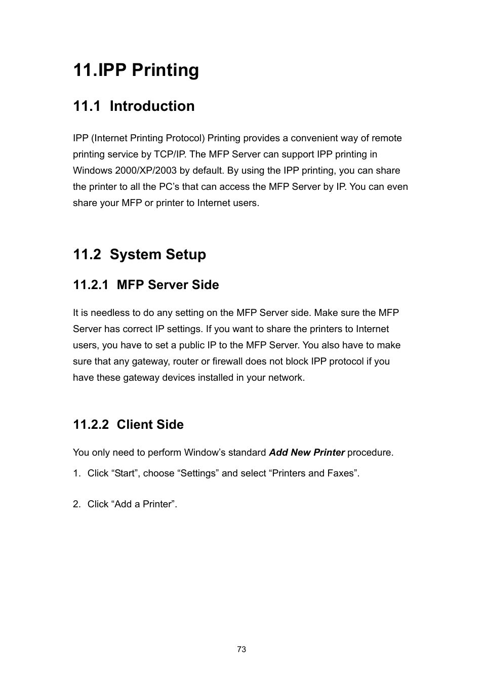 Ipp printing, 1 introduction, 2 system setup | Edimax Technology EDIMAX FAST ETHERNET MFP SERVER VERSION: 2.0 User Manual | Page 79 / 118