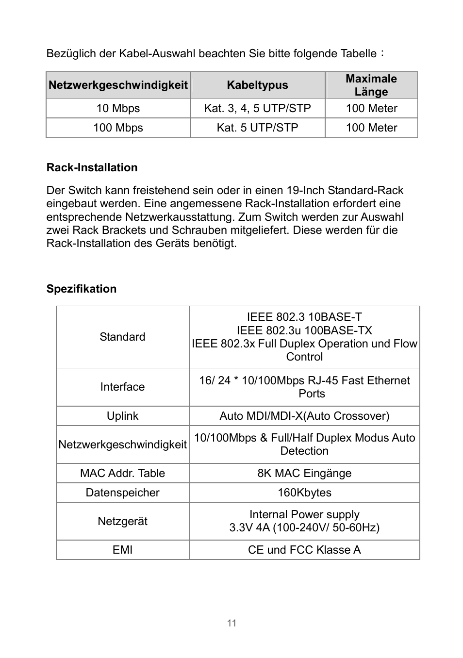 Edimax Technology Rackmount Fast Ethernet Switch User Manual | Page 12 / 41