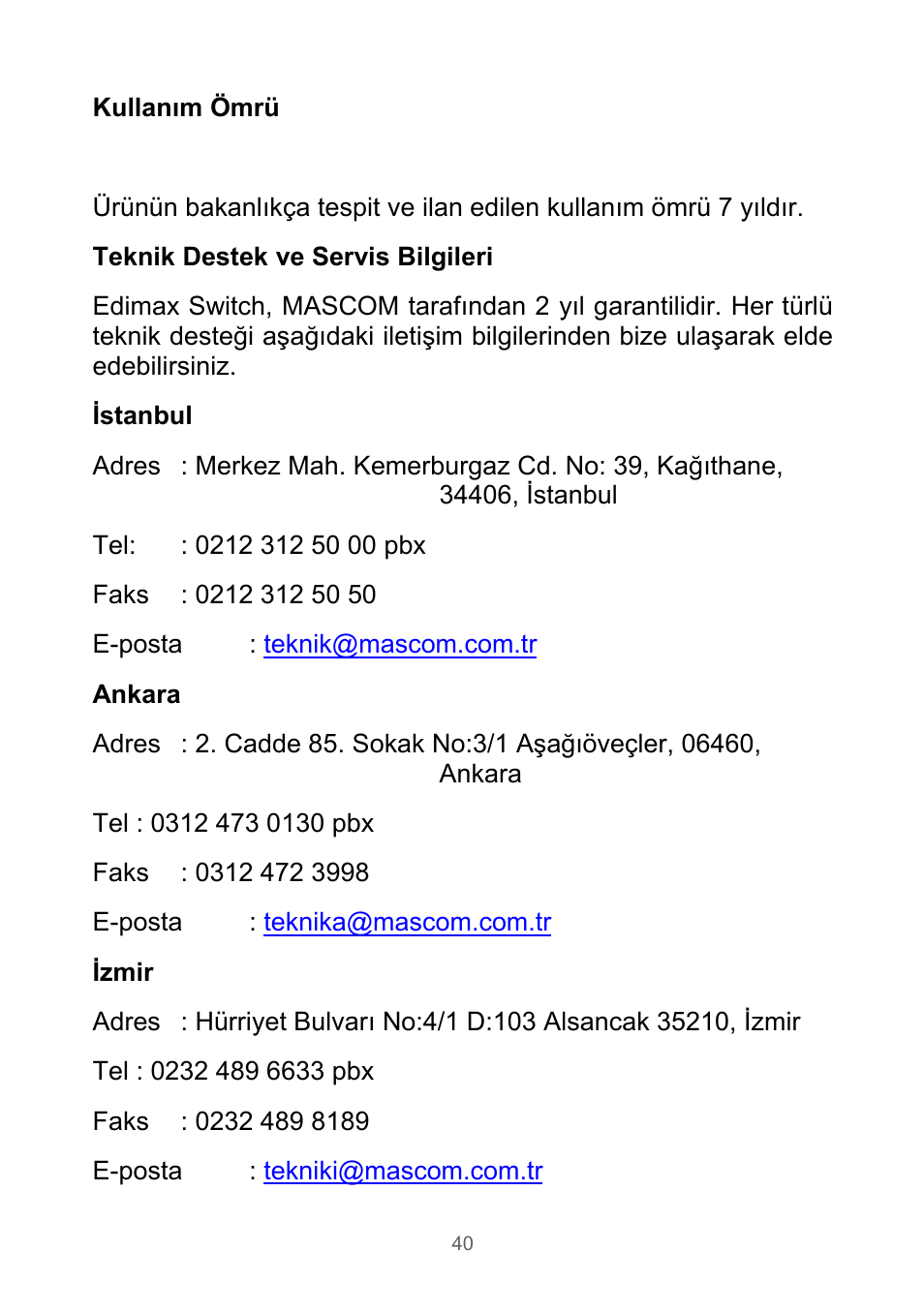 Edimax Technology Rackmount Fast Ethernet Switch User Manual | Page 41 / 41