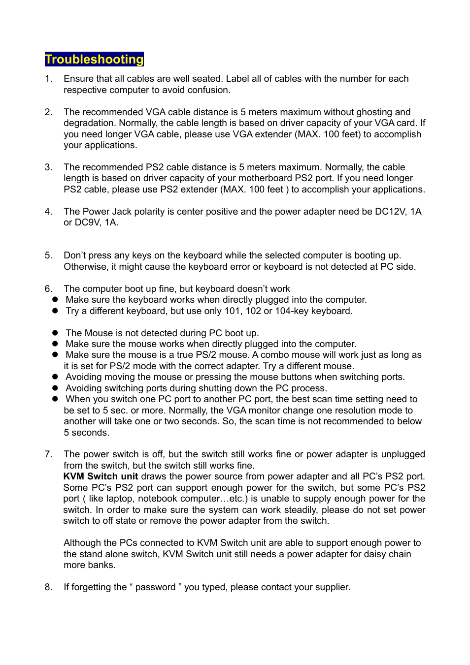 Troubleshooting | Edimax Technology EK-16RO User Manual | Page 16 / 17