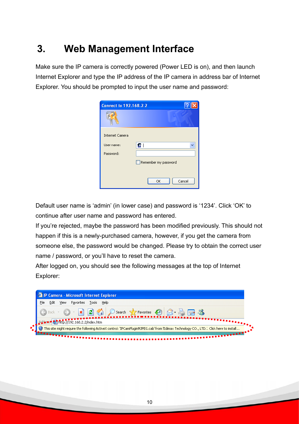 Web management interface | Edimax Technology IC-1520POE User Manual | Page 14 / 27