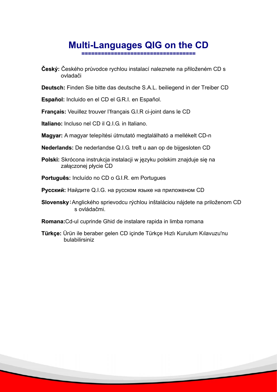 Multi-languages qig on the cd | Edimax Technology IC-1520POE User Manual | Page 2 / 27