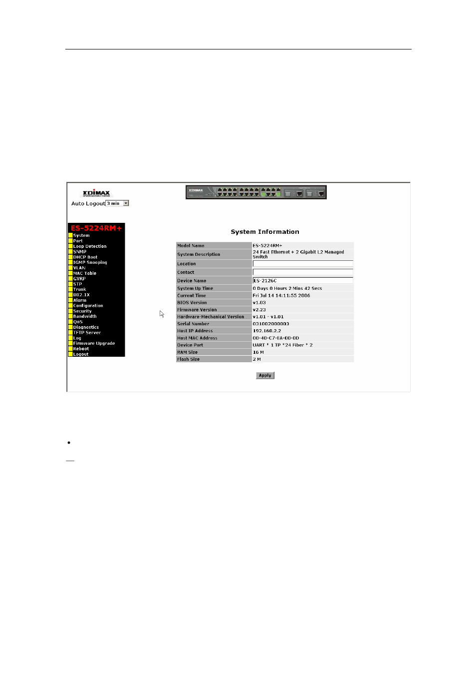 Anagement, Verview, User manual | 1. web management home overview | Edimax Technology ES-5224RM  EN User Manual | Page 36 / 265