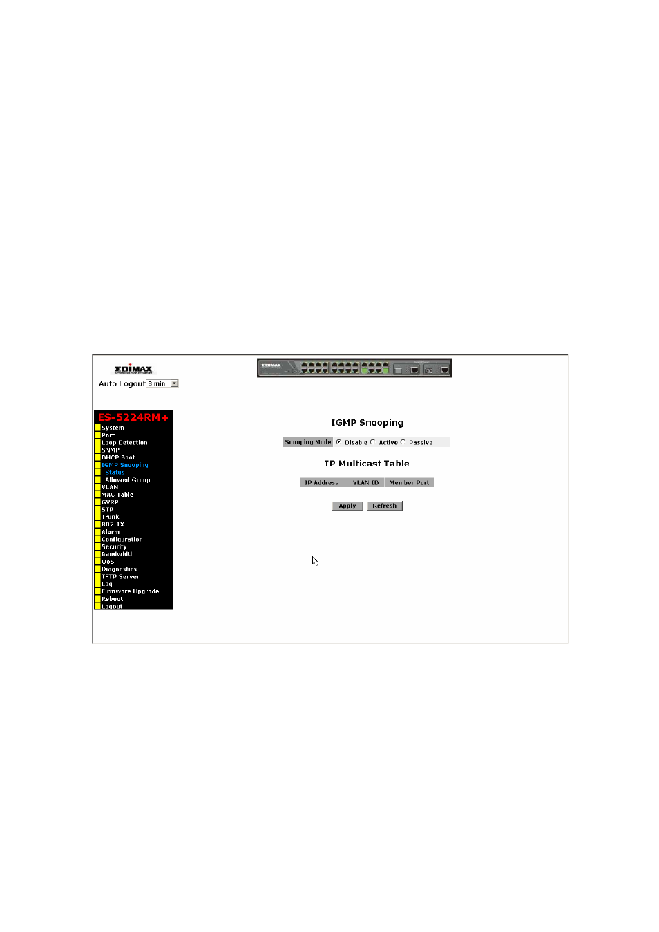 Igmp, Nooping, User manual | 5. igmp snooping | Edimax Technology ES-5224RM  EN User Manual | Page 69 / 265