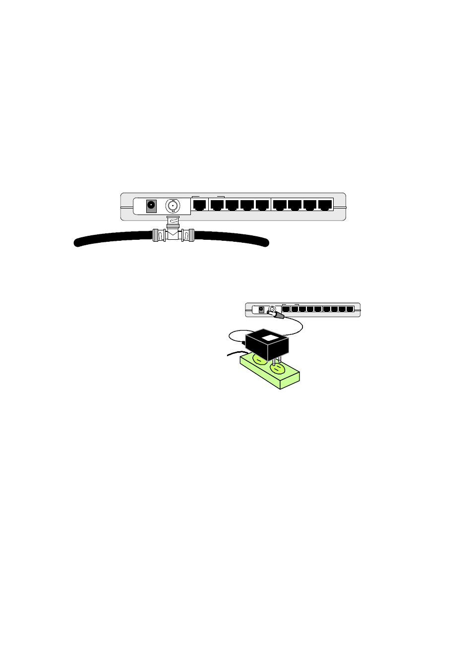Figure 5-2 connect the coaxial cables, Figure 5-3 connect the external power adapter | Edimax Technology ER-5390S User Manual | Page 10 / 12