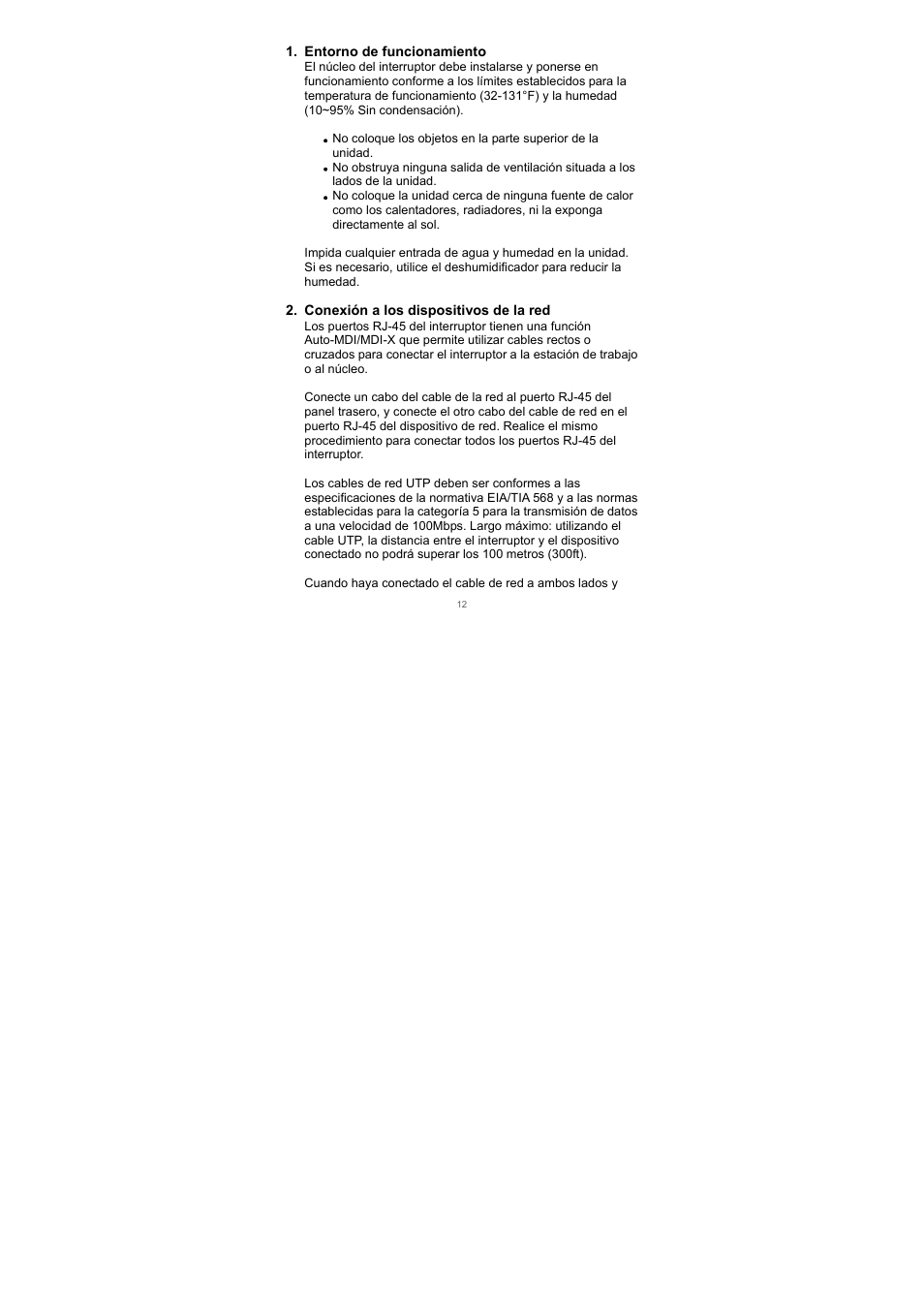 Entorno de funcionamiento, Conexión a los dispositivos de la red | Edimax Technology Edimax ES-3105P User Manual | Page 13 / 40