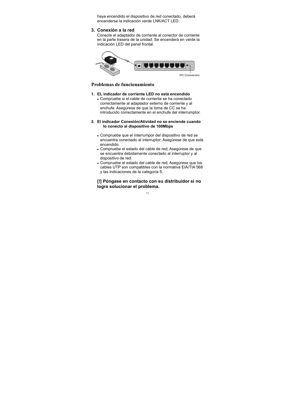 Problemas de funcionamiento | Edimax Technology Edimax ES-3105P User Manual | Page 14 / 40