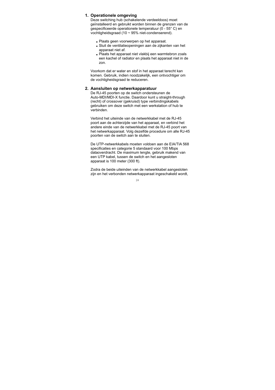 Operationele omgeving, Aansluiten op netwerkapparatuur | Edimax Technology Edimax ES-3105P User Manual | Page 25 / 40