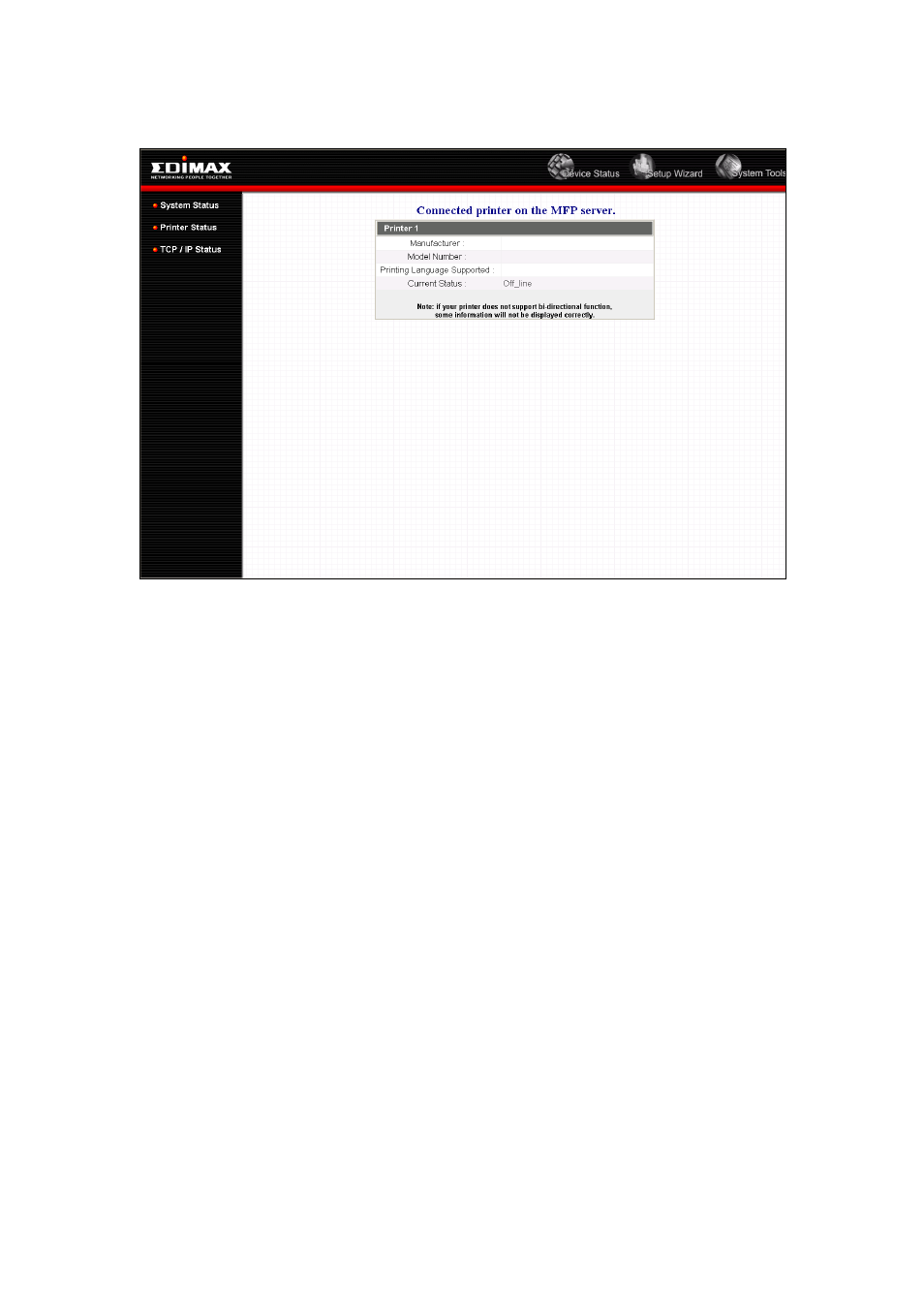 2 printer status | Edimax Technology PS-1206MF User Manual | Page 43 / 61