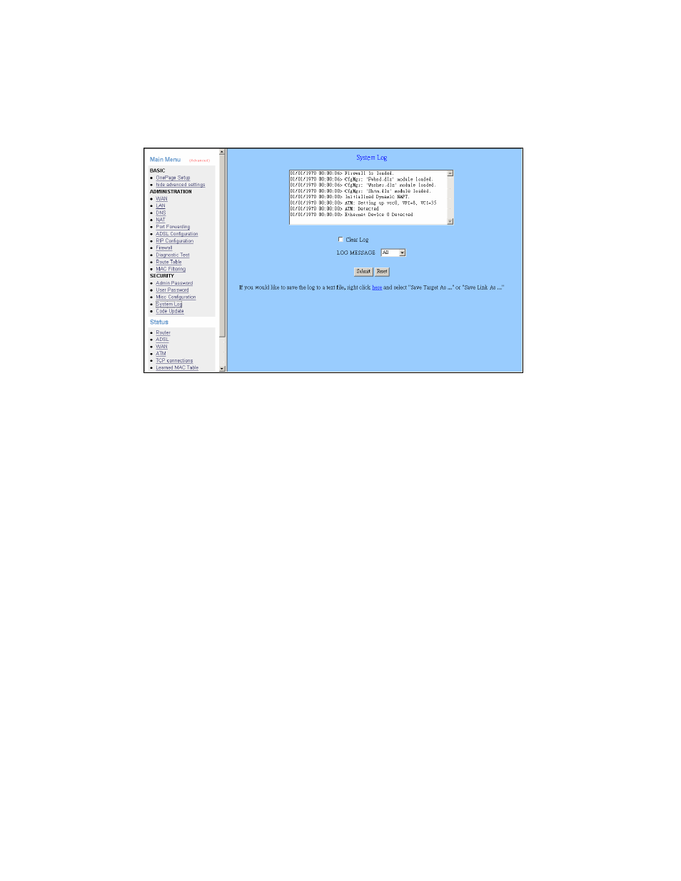 System log | Edimax Technology AR-6024 User Manual | Page 58 / 72