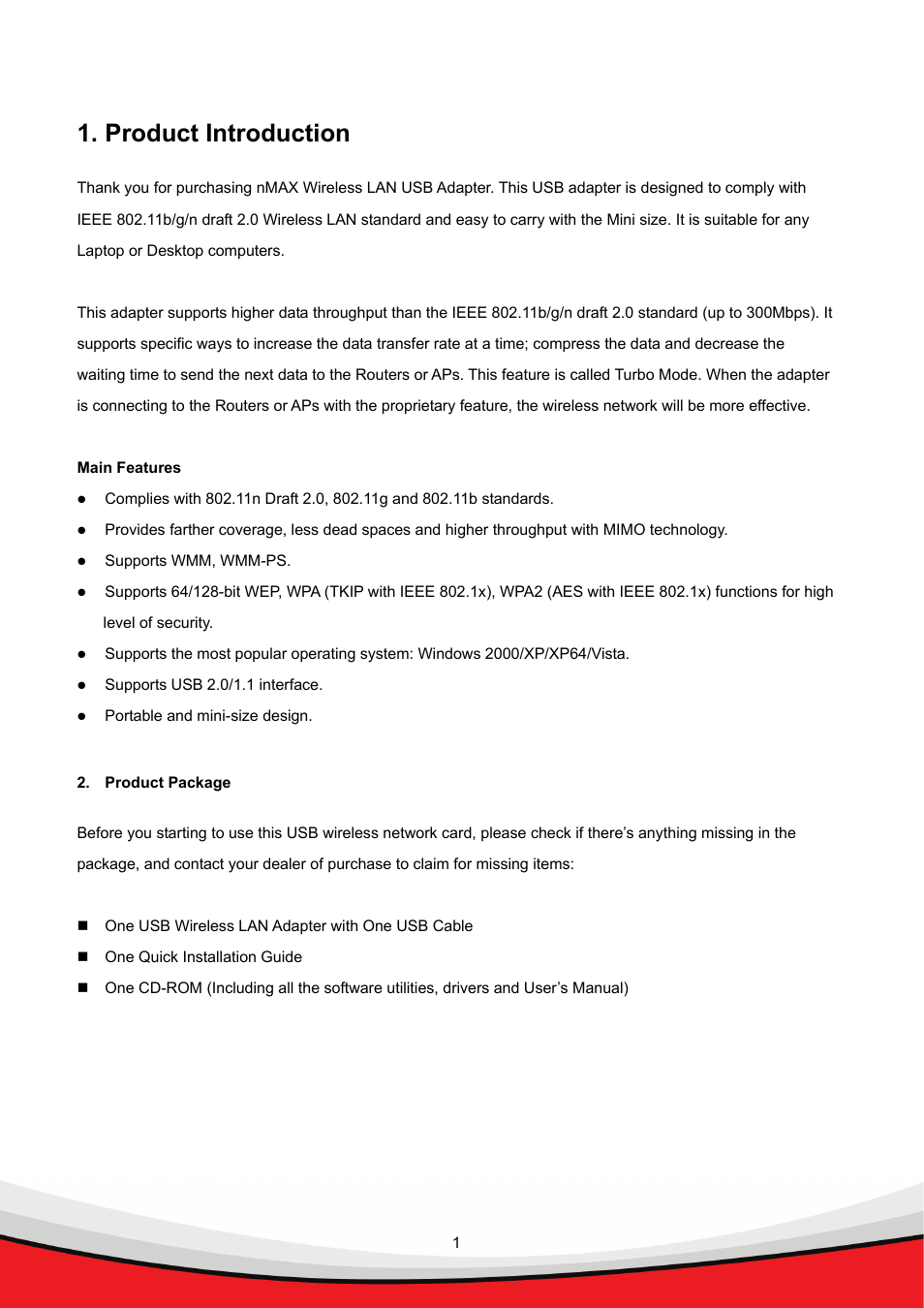 Product introduction | Edimax Technology Wireless LAN USB Adapter User Manual | Page 3 / 16