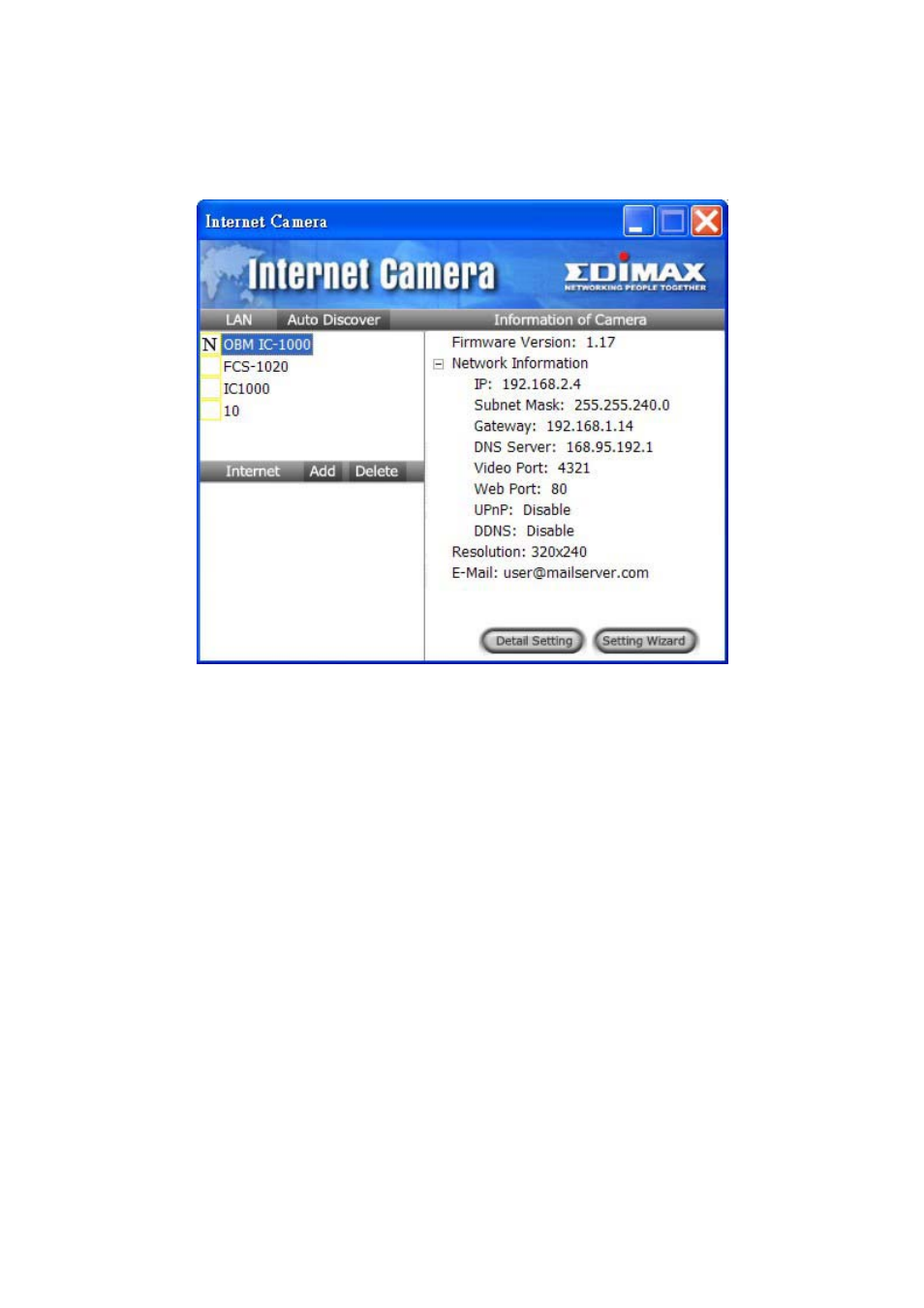 Edimax Technology IC-1000 User Manual | Page 12 / 53