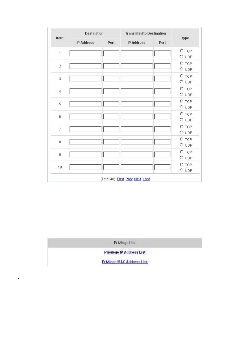 2 privilege list | Edimax Technology AC-M1000 User Manual | Page 104 / 158