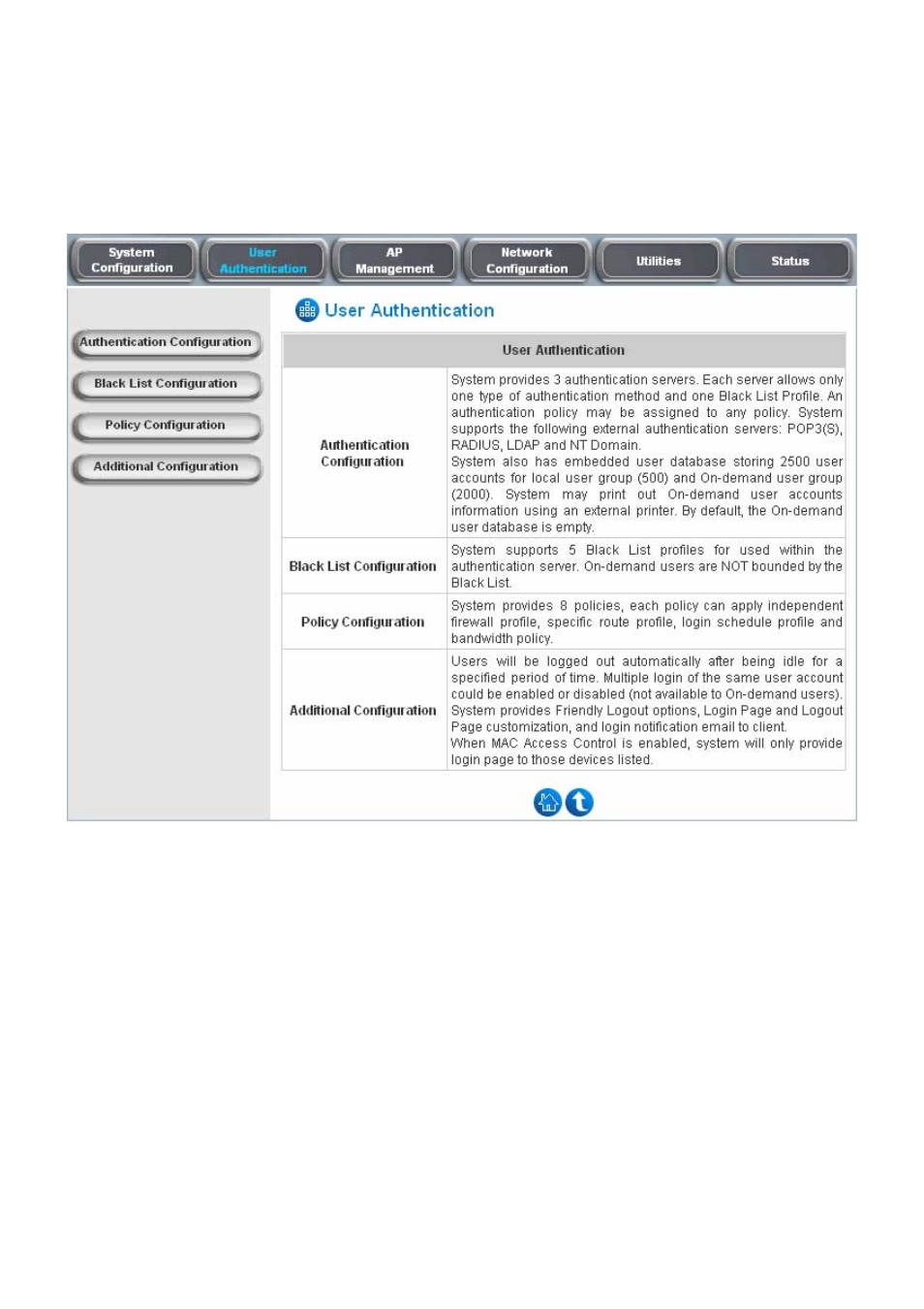 2 user authentication, 1 authentication configuration | Edimax Technology AC-M1000 User Manual | Page 38 / 158