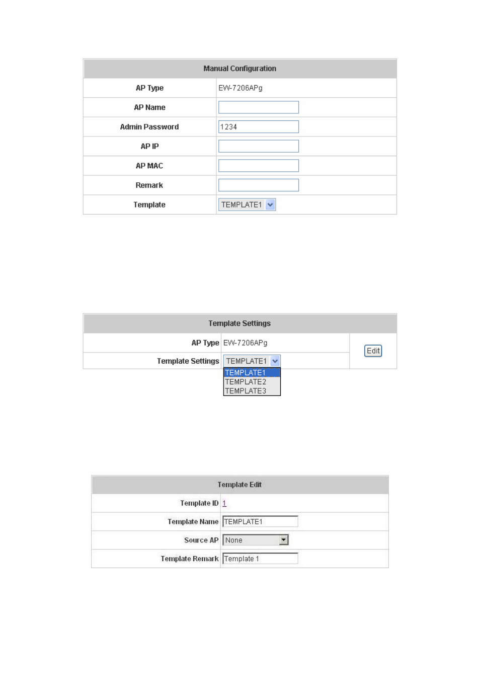 4 template settings | Edimax Technology AC-M1000 User Manual | Page 97 / 158