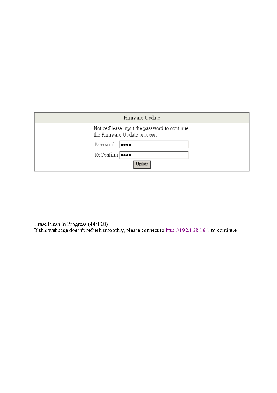 Firmware update | Edimax Technology Edimax 24 10/100TX + 2 10/100/1000T/Mini-GBIC Combo Web Smart Switch ES-5226RS User Manual | Page 47 / 59