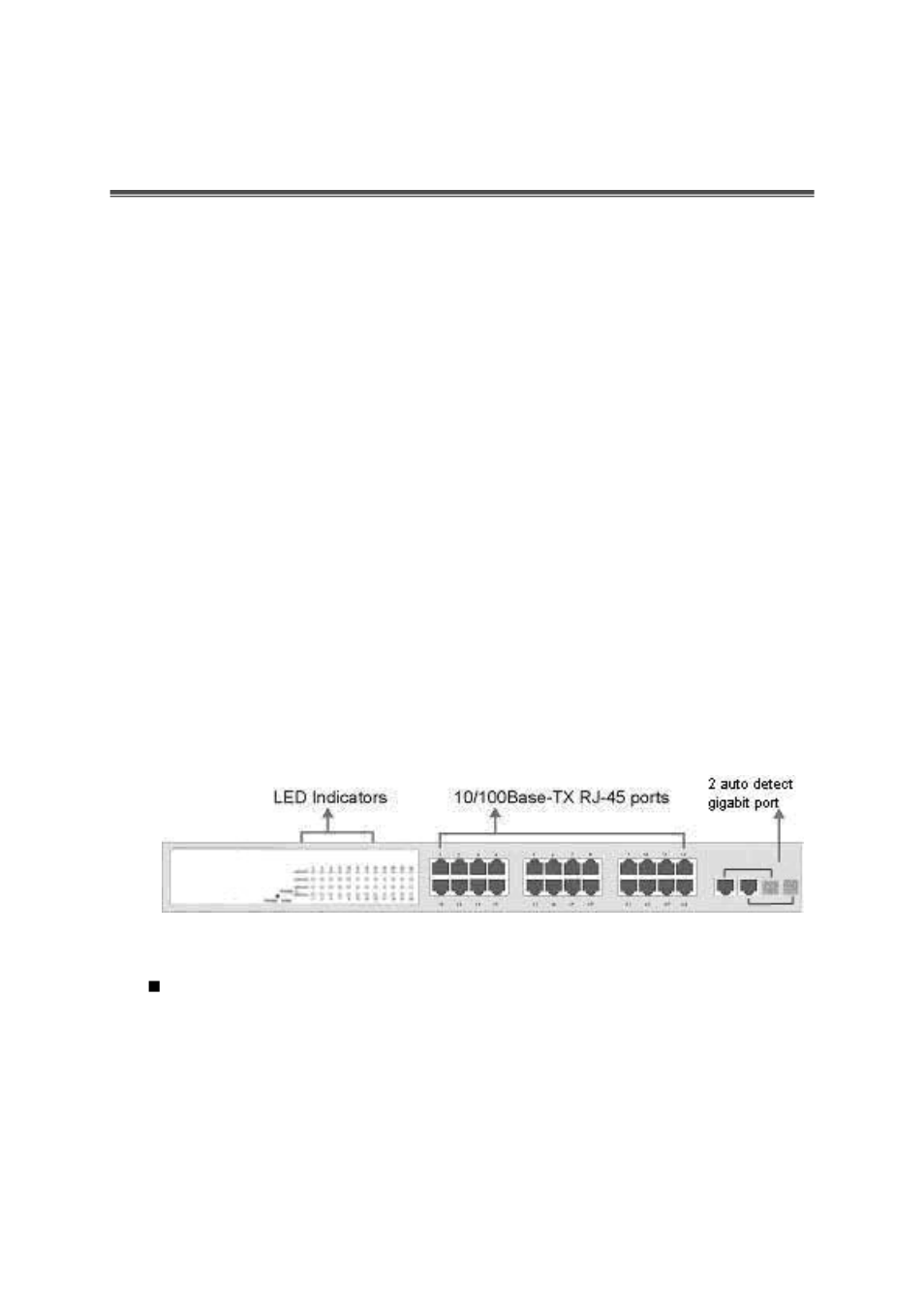 Hardware description, Physical dimensions, Front panel | Edimax Technology Edimax 24 10/100TX + 2 10/100/1000T/Mini-GBIC Combo Web Smart Switch ES-5226RS User Manual | Page 9 / 59