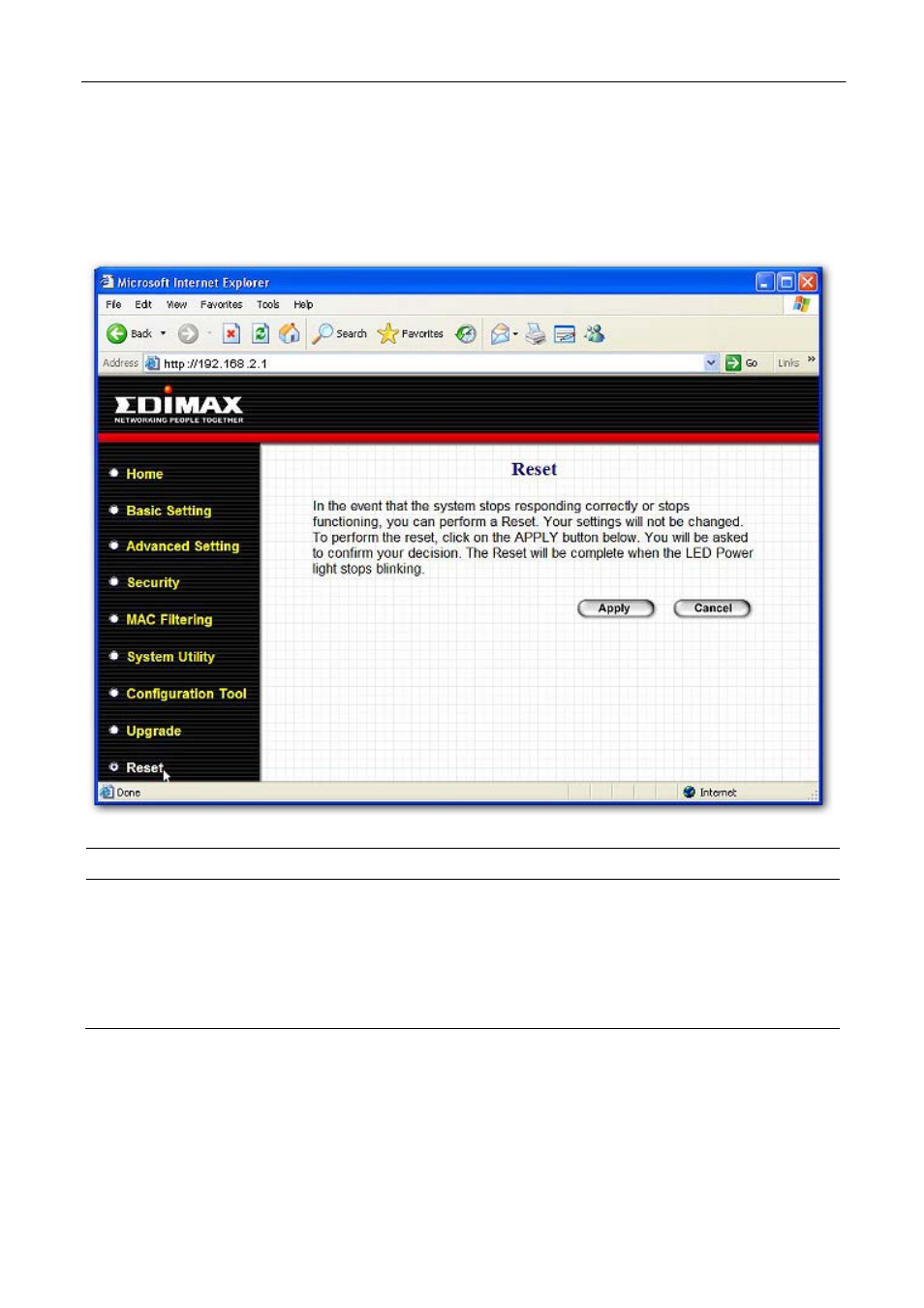 9 reset, Parameter description | Edimax Technology EW-7206Apg User Manual | Page 45 / 47