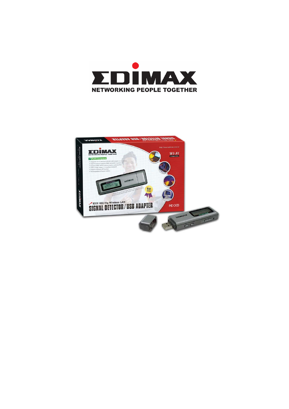 Edimax Technology pmn802.11b/g WLAN USB adapter with Wi-Fi Detector User Manual | 34 pages