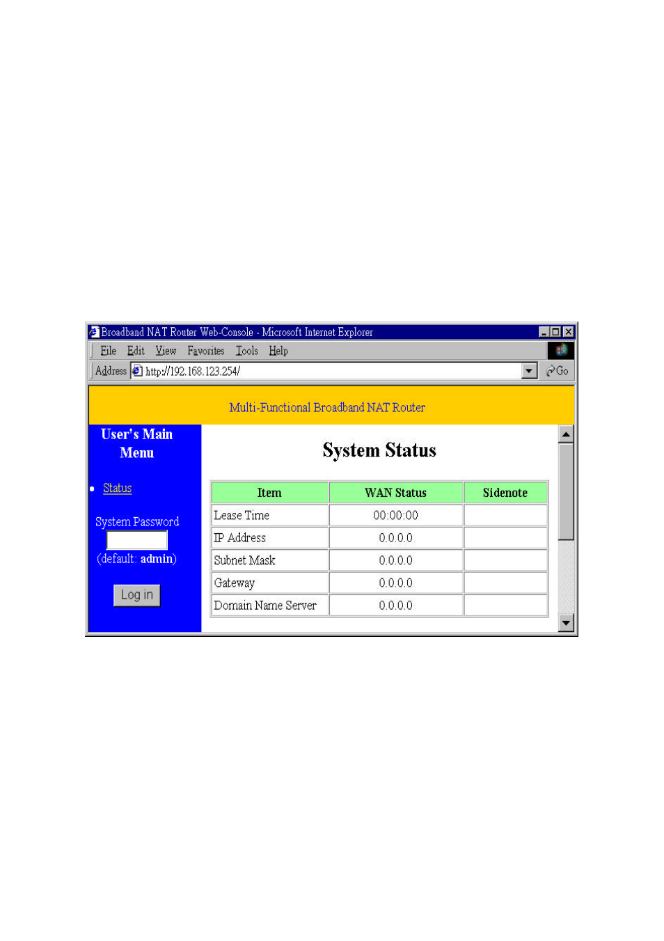 Chapter 4 configuring ip sharer, 1 start-up and log in | Edimax Technology BR-6004 User Manual | Page 13 / 30