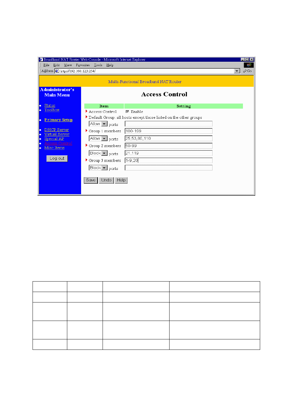 8 access control | Edimax Technology BR-6004 User Manual | Page 21 / 30