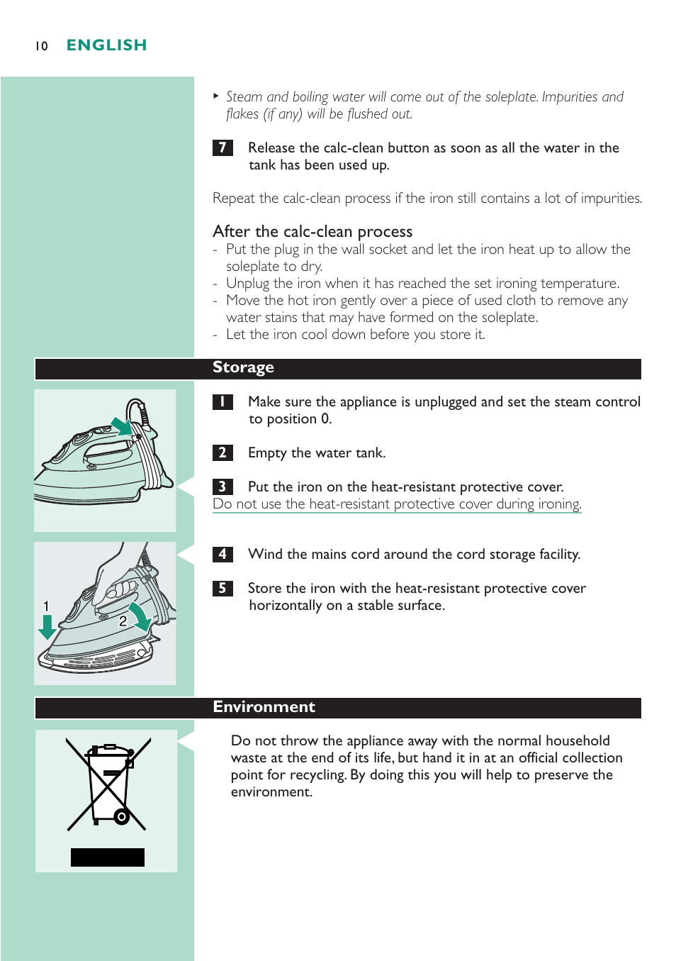 Philips GC4250 User Manual | Page 10 / 76